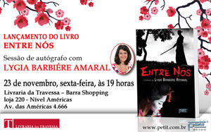 Convite lançamento livro Entre Nós - Editora Petit - Livraria Travessa